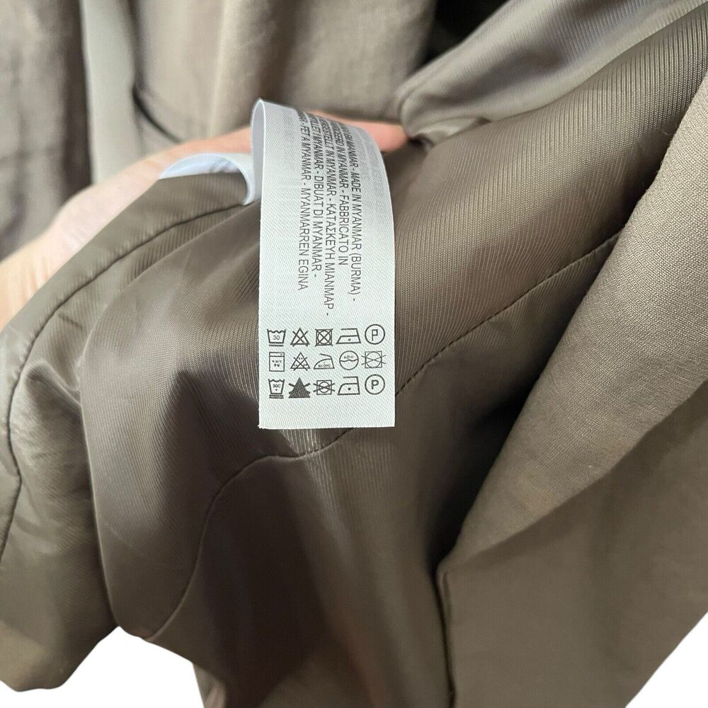 ZARA Open Front Blazer Women’s Small Brown Lightweight Work Layering Chic - Picture 11 of 13